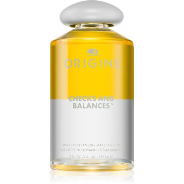 Origins Checks and Balances™ Milky Oil Cleanser + Makeup Melter ulei pentru indepartarea machiajului Ulei de curățare 150 ml preţ