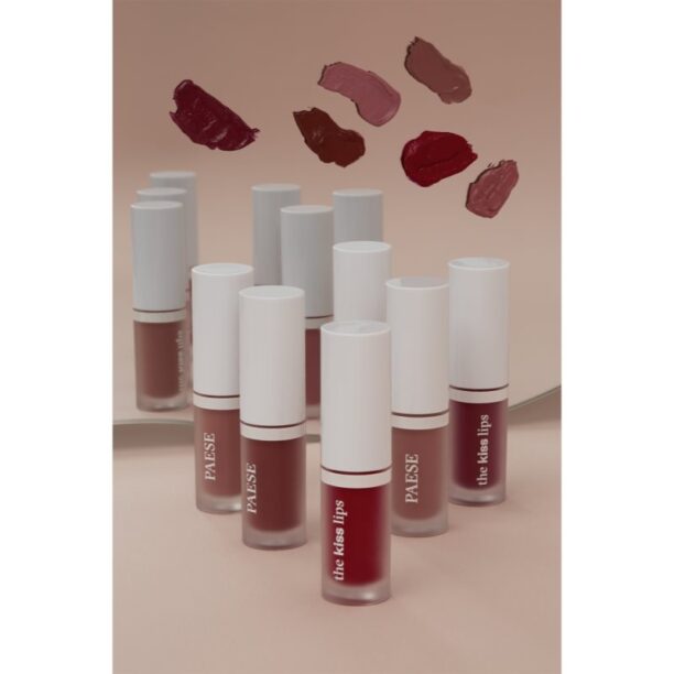 Preţ Paese The Kiss Lips Liquid Lipstick ruj lichid mat culoare 05 Raspberry Red 3