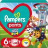 Pampers Pants Paw Patrol Size 6 scutece de unică folosință tip chiloțel 14-19 kg 60 buc