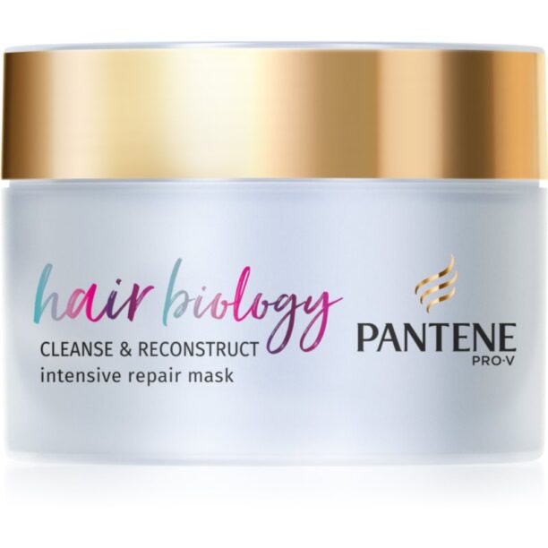 Pantene Hair Biology Cleanse & Reconstruct Masca de par pentru par gras 160 ml preţ