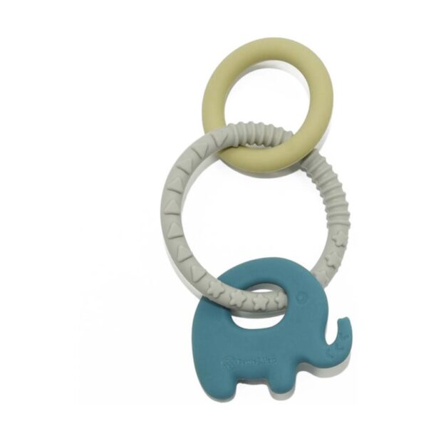 Petite&Mars Silicone teether jucărie pentru dentiție Elefi 0 m+ 1 buc