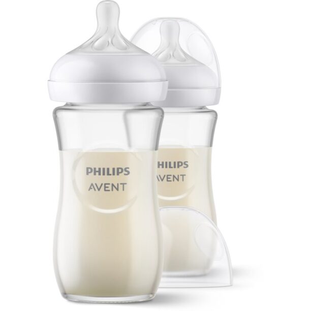 Philips Avent Natural Response Pure Glass biberon pentru sugari 1 m+ 2x240 ml preţ