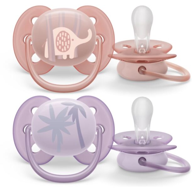 Cumpăra Philips Avent Ultrasoft Premium 0-6m suzetă Animal Girl 2 buc