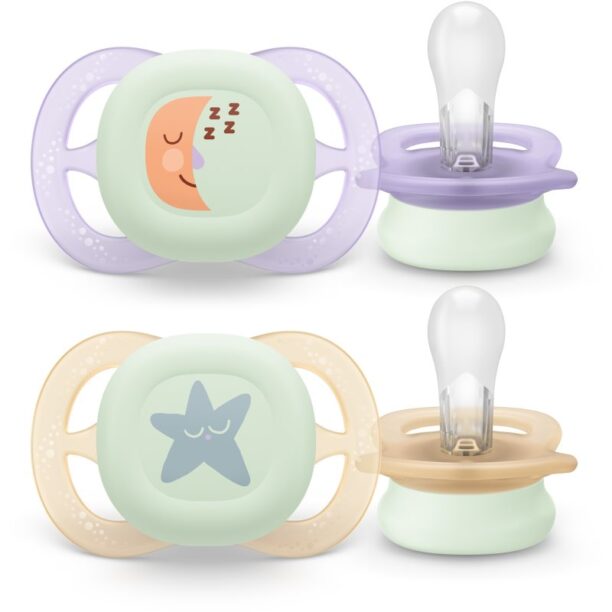 Cumpăra Philips Avent Ultrastart Night 0-2 m suzetă Girl 2 buc