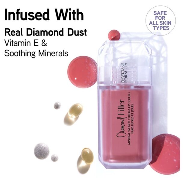 Cumpăra Physicians Formula Mineral Wear® Diamond Filler ruj de buze si obraji culoare Radiant Pink 7