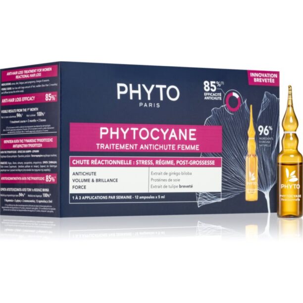 Phyto Phytocyane Women Treatment tratament pentru stimularea creșterii părului și anti-cădere 12x5 ml