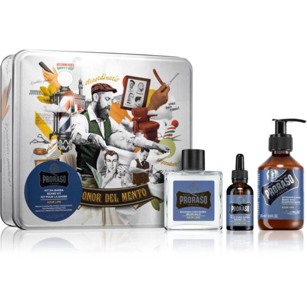 Proraso Set Beard Routine set pentru barbă Azur Lime