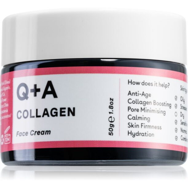 Q+A Collagen crema pentru fata cu efect de intinerire 50 g preţ