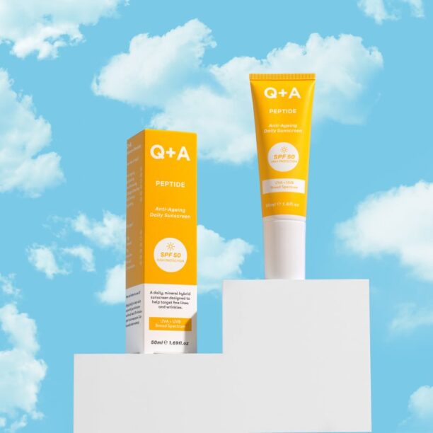 Q+A Peptide crema protectoare pentru fata SPF 50 50 ml preţ