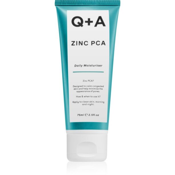 Q+A Zinc PCA crema de fata cu efect de fermitate pentru netezirea pielii si inchiderea porilor 75 ml preţ