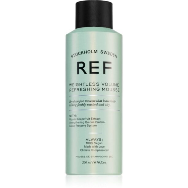 REF Weightless Volume Refreshing Mousse șampon uscat cremos pentru volum 200 ml preţ