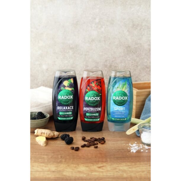 Cumpăra Radox Sport Mint & Sea Salt Gel de duș energizant pentru femei 225 ml