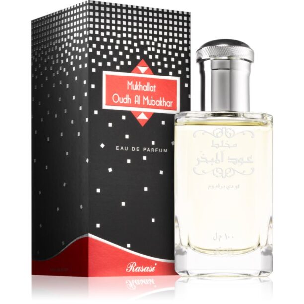 Rasasi Mukhallat Oudh Al Mubakhar Eau de Parfum unisex 100 ml preţ