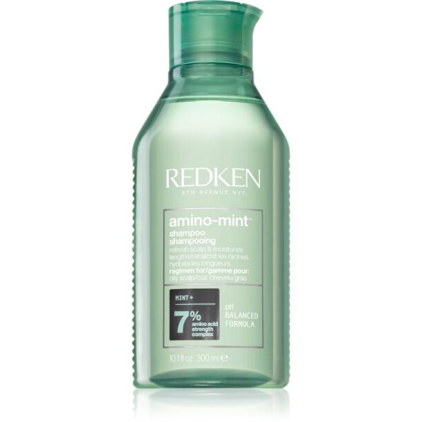 Redken Amino Mint sampon de curatare delicat pentru par gras 300 ml preţ