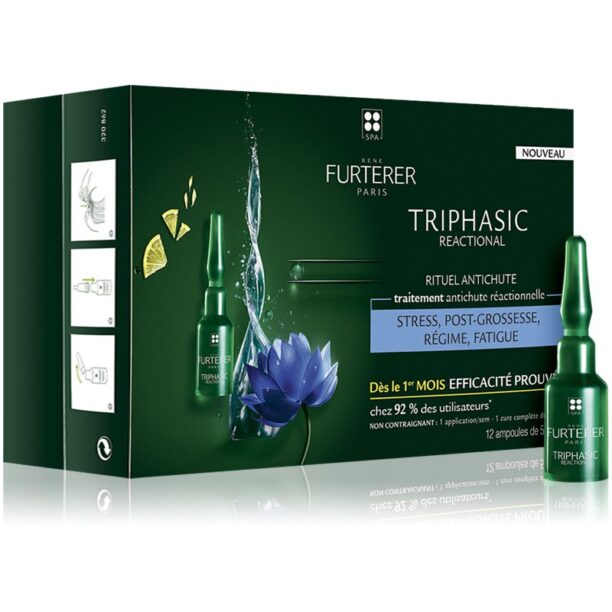 René Furterer Triphasic Reactional tratament complex împotriva căderii părului 12x5 ml preţ