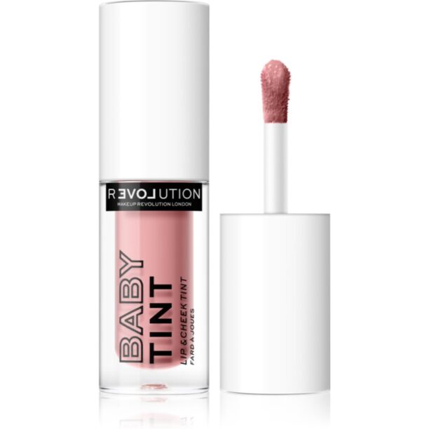 Revolution Relove Baby Tint blush lichid și luciu de buze culoare Baby 1.4 ml preţ