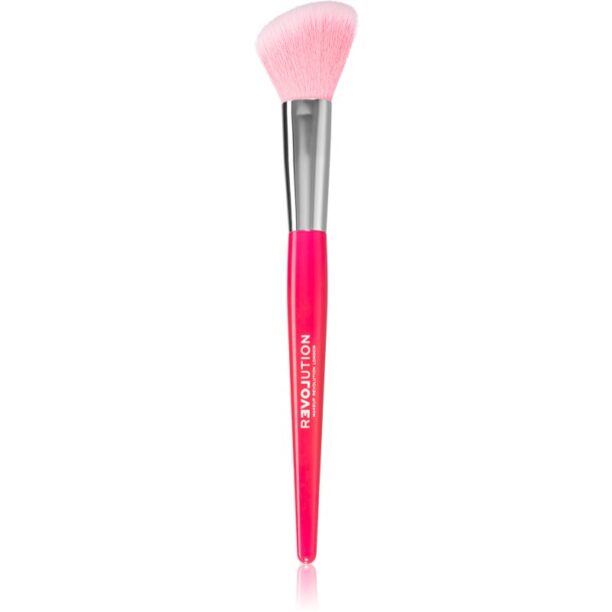 Revolution Relove Brush Queen perie curbata pentru pudra si bronz 1 buc