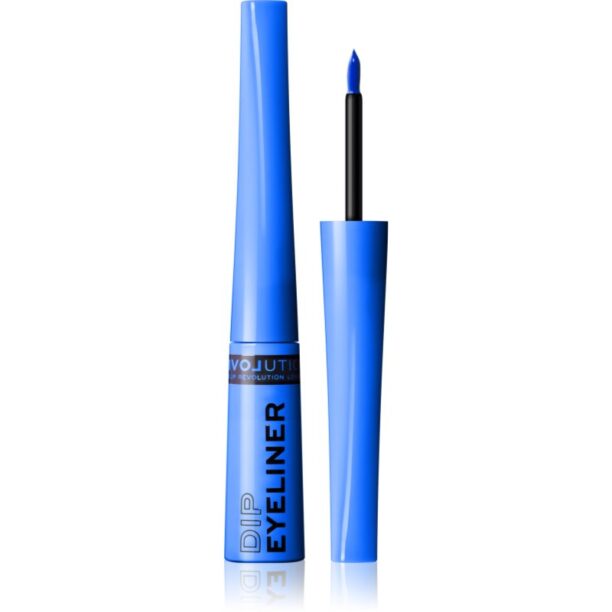 Revolution Relove Dip eyeliner lichid cu trasare precisă culoare Blue 5 ml preţ