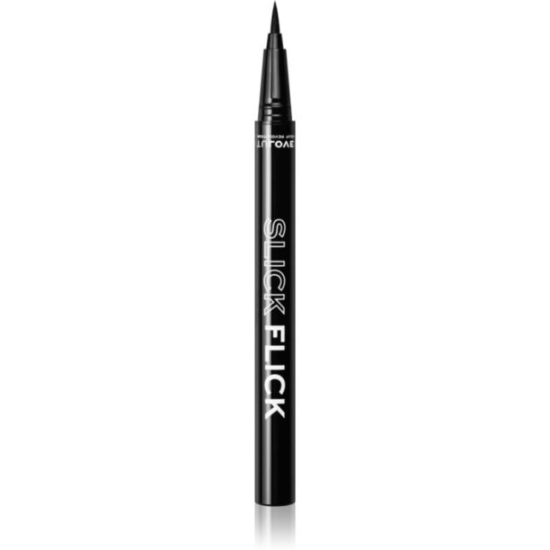 Revolution Relove Slick Flick eyeliner lichid cu trasare precisă culoare Black 0