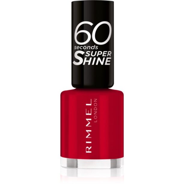 Rimmel 60 Seconds Super Shine lac de unghii culoare 313 Feisty Red 8 ml preţ