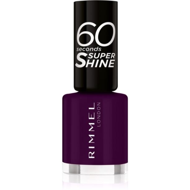 Rimmel 60 Seconds Super Shine lac de unghii culoare 345 Black Cherries 8 ml preţ