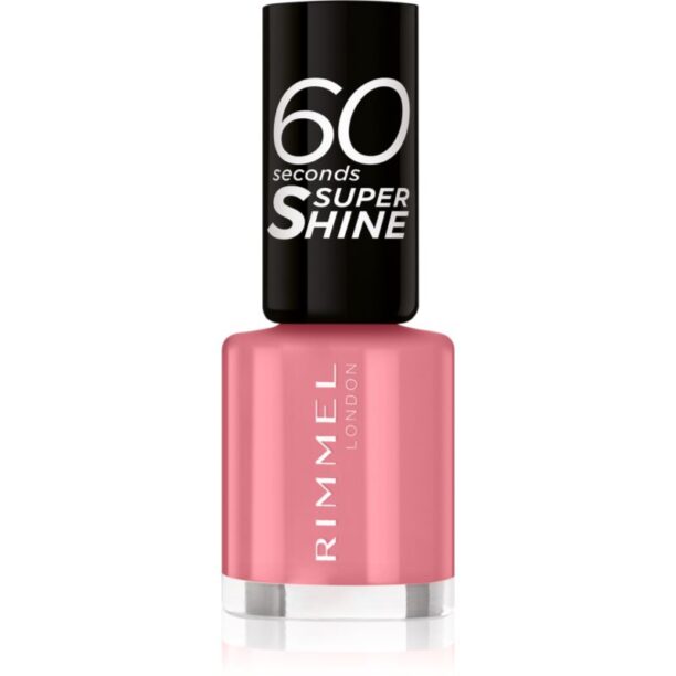 Rimmel 60 Seconds Super Shine lac de unghii culoare 405 Rose Libertine 8 ml