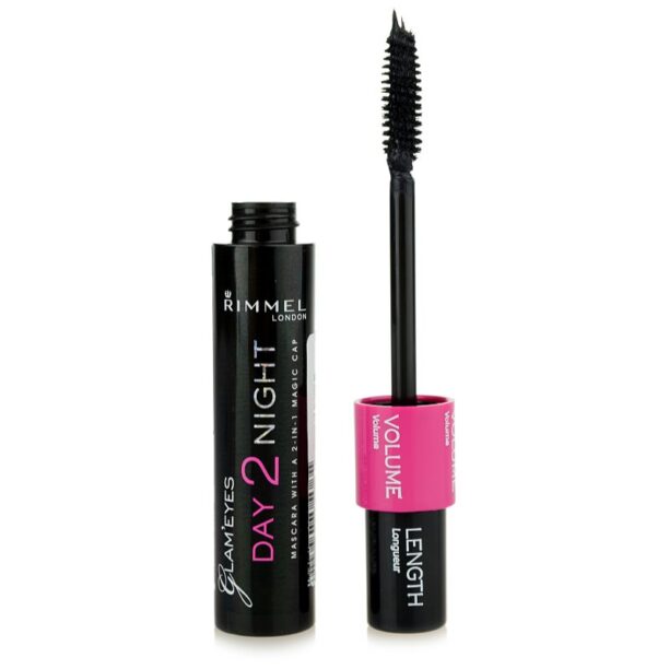 Rimmel Glam´ Eyes Day 2 Night mascara pentru volum și alungire 2 in 1 culoare 001 Black 9.5 ml preţ