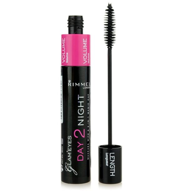 Cumpăra Rimmel Glam´ Eyes Day 2 Night mascara pentru volum și alungire 2 in 1 culoare 001 Black 9.5 ml