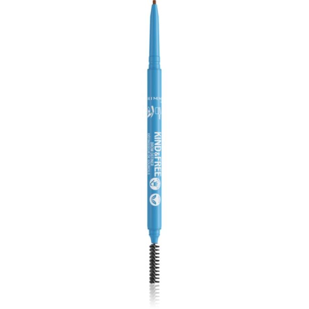 Rimmel Kind & Free Brow Definer creion pentru sprancene cu pensula culoare 001 Blonde 0.09 g preţ