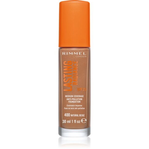 Rimmel Lasting Radiance make-up pentru luminozitate SPF 25 culoare 400 Natural Beige 30 ml preţ