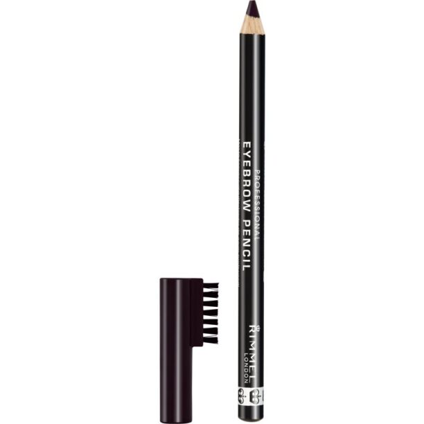 Rimmel Professional creion pentru sprancene culoare 004 BLACK BROWN 1.4 g