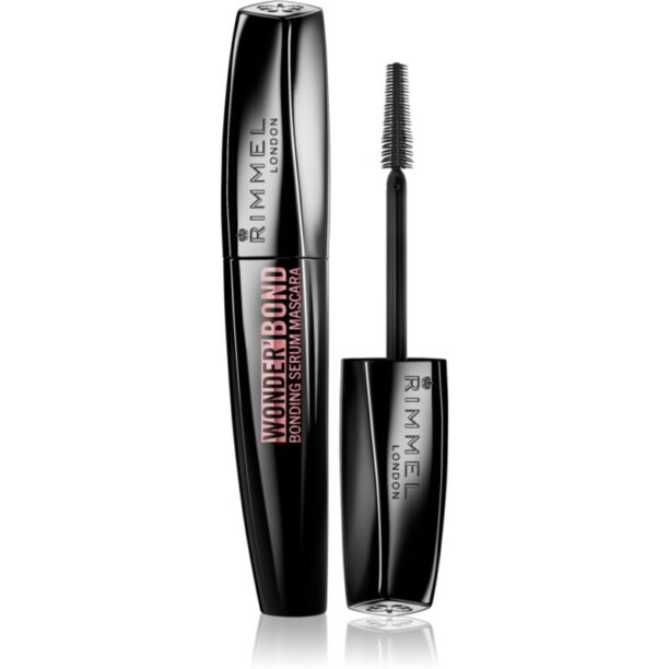 Rimmel Wonder Bond Mascara pentru volum si lungire pentru a sprijini cresterea genelor culoare Black 11 ml