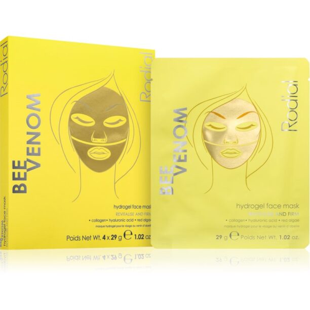 Rodial Bee Venom Hydrogel Face Mask mască relaxantă cu hidrogel 4x29 g