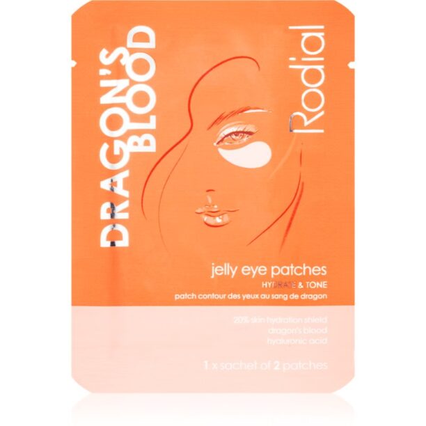 Rodial Dragon's Blood Jelly Eye Patches masca hidrogel pentru ochi pentru hidratare si fermitate 1 buc preţ