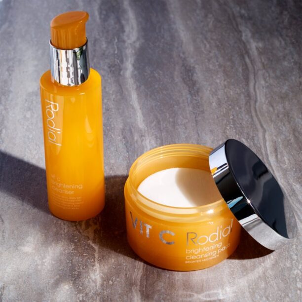 Original Rodial Vit C Brightening Cleansing Pads dischete demachiante cu vitamina C 50 buc