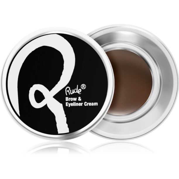 Rude Cosmetics Peep Show Brow & Eyeliner Cream gel de sprancene de lungă durată culoare One On One 3.6 g