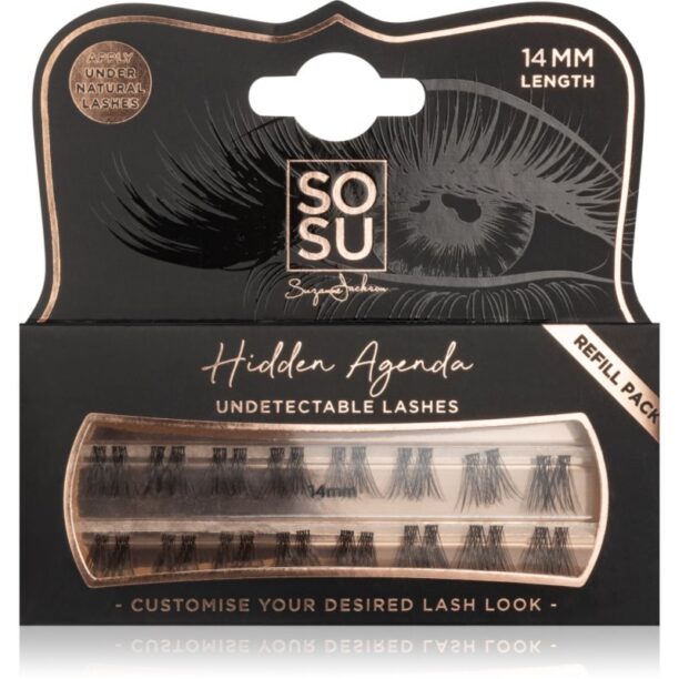 SOSU Cosmetics Hidden Agenda Undetectable Lashes pachet cu gene fără noduri autoadezive 14 mm 1 buc preţ