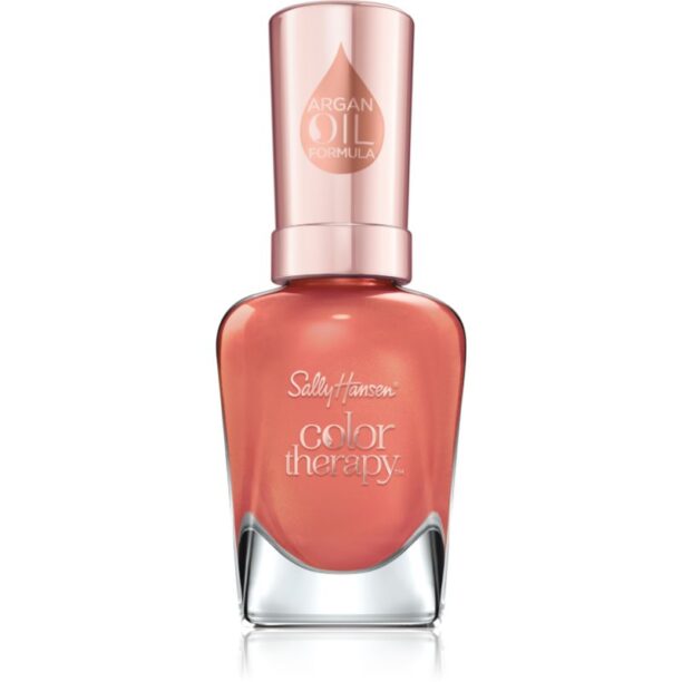 Sally Hansen Color Therapy lac de unghii pentru ingrijire culoare 300 Soak At Sunset 14.7 ml preţ