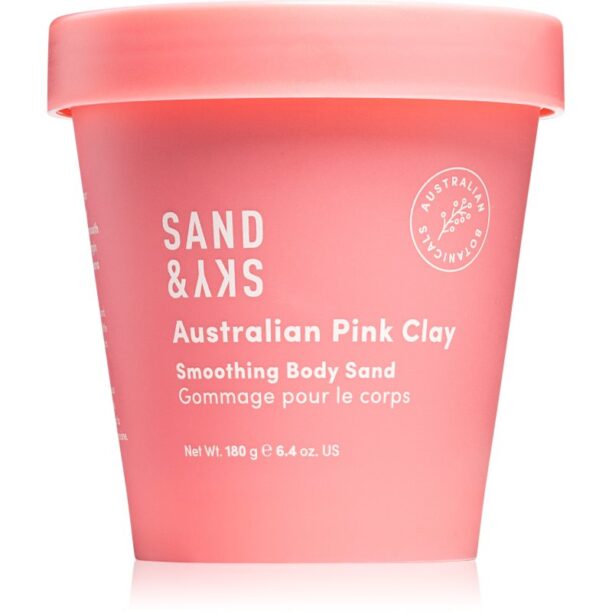 Sand & Sky Australian Pink Clay Smoothing Body Sand exfoliant pentru corp cu efect de iluminare 180 g preţ