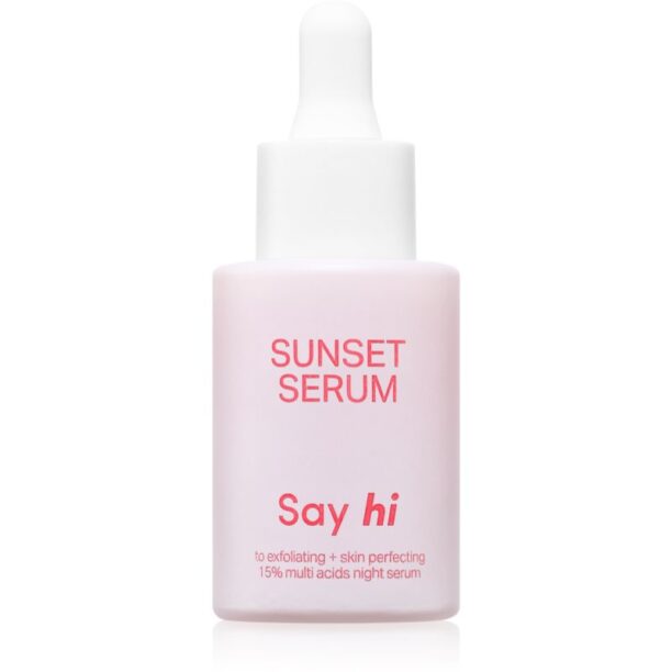 Say Hi Sunset Ser exfoliant AHA cu efect revitalizant 30 ml preţ