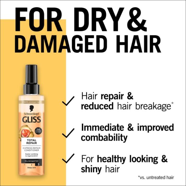 Cumpăra Schwarzkopf Gliss Total Repair balsam regenerator pentru varfuri deteriorate 200 ml