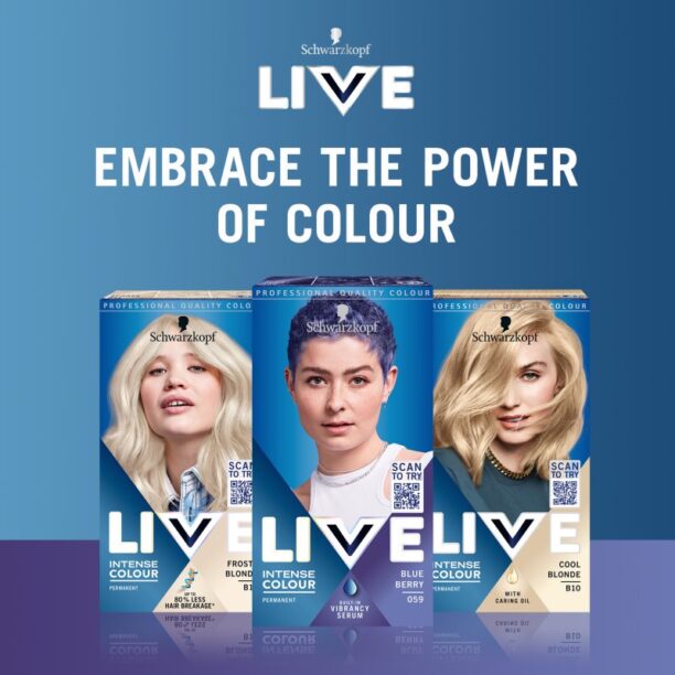 Original Schwarzkopf LIVE Intense Colour Culoare permanenta pentru par culoare B10 Cool Blonde 1 buc