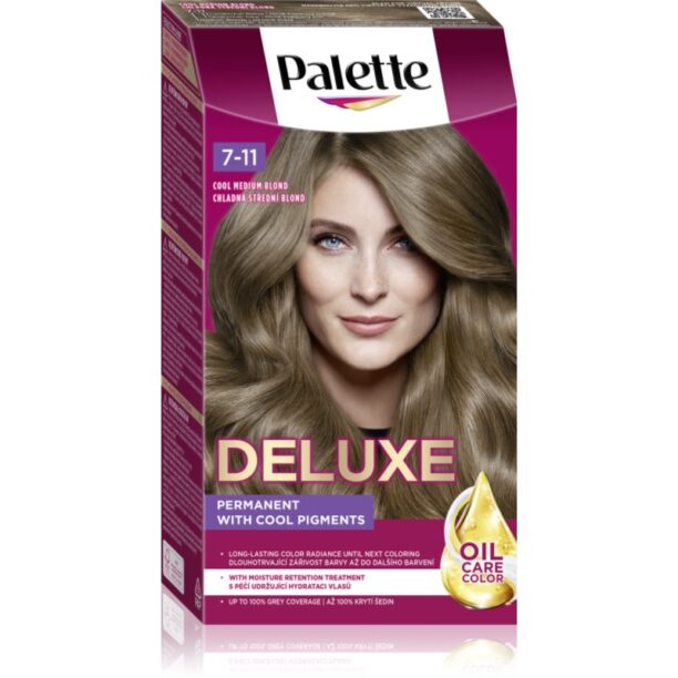 Schwarzkopf Palette Deluxe Culoare permanenta pentru par culoare 7-11 Cool Medium Blond 1 buc preţ