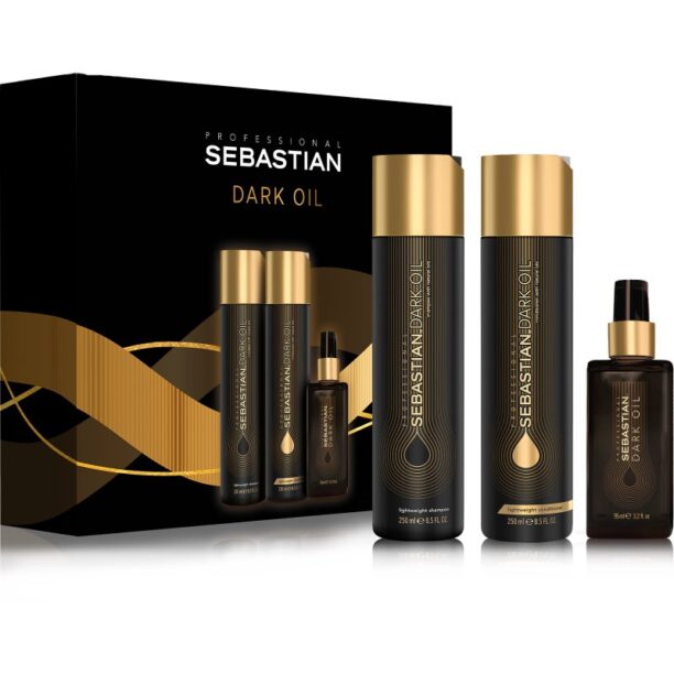 Sebastian Professional Dark Oil set cadou pentru un par stralucitor si catifelat preţ