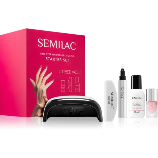 Semilac One Step Hybrid Starter Set set pentru manichiură perfectă preţ