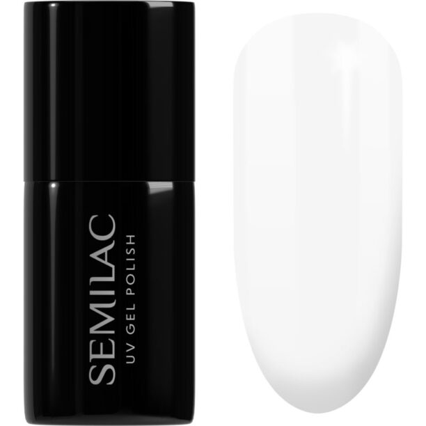 Semilac UV Hybrid Black & White lac de unghii sub forma de gel culoare 001 Strong White 7 ml preţ