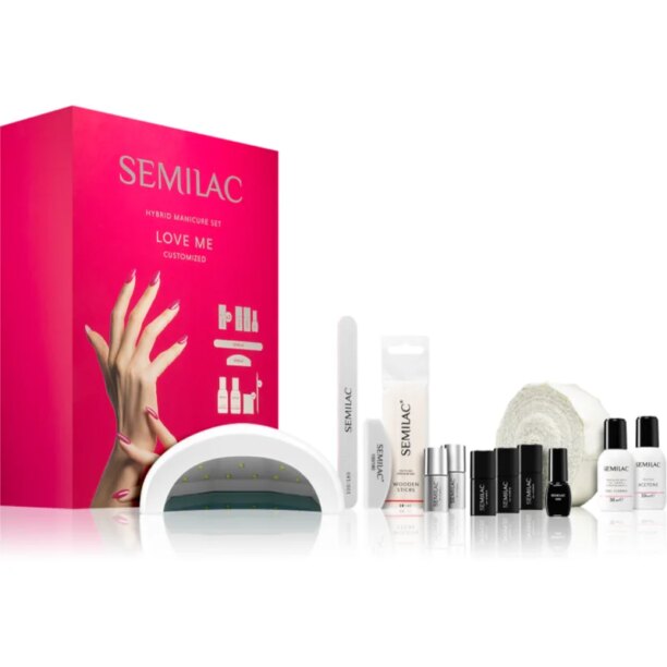 Semilac UV Hybrid Love Me set pentru manichiură perfectă preţ