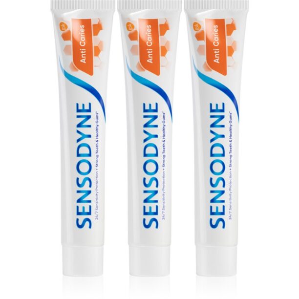 Sensodyne Anti Caries Anti Carries pastă de dinți impotriva cariilor dentare 3x75 ml