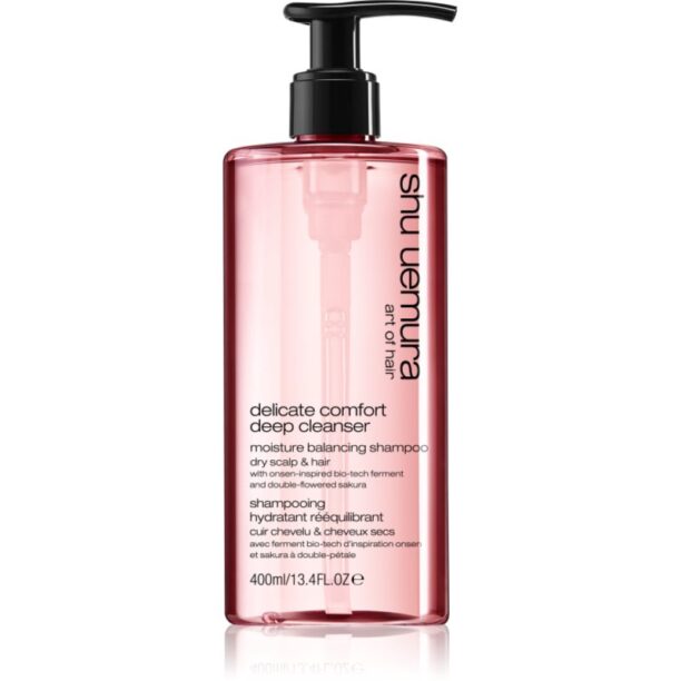 Shu Uemura Deep Cleanser Delicate Comfort sampon hidratant pentru par uscat 400 ml preţ