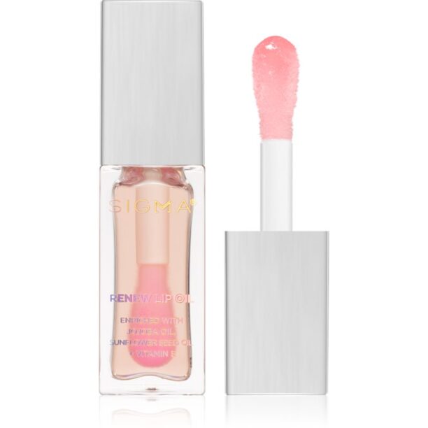 Sigma Beauty Renew Lip Oil ulei pentru buze ofera hidratare si stralucire culoare Hush 5